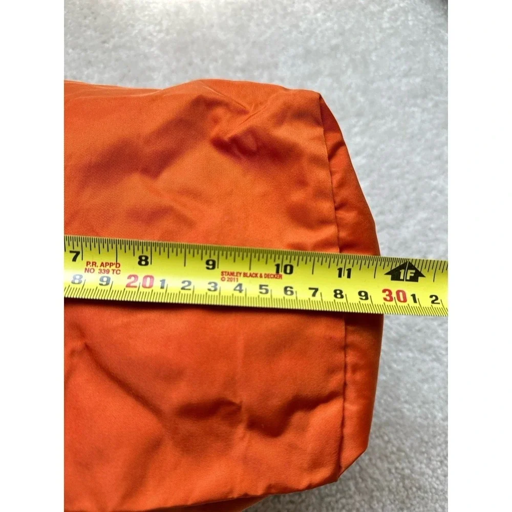 Dooney Bourke Wayfarer Light Weight Tote Bag Nylon Leather Trim Shoulder Orange